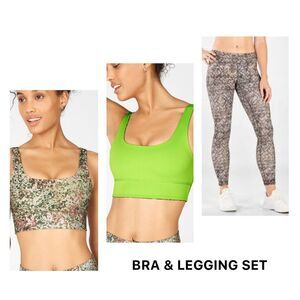 FABLETICS Women’s Brown Earthen Citrus Green Harlyn Define PowerHold Reversible